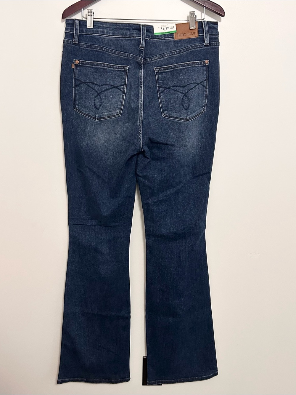 Judy Blue High-Rise Blue Bootcut Jeans Long Inseam Size 32 - Picture 5 of 8